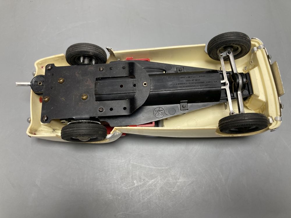 Victory models Triumph TR2 Sports Car, scale 1-18 Mighty Midget Electric Motor, boxed, 22cm long